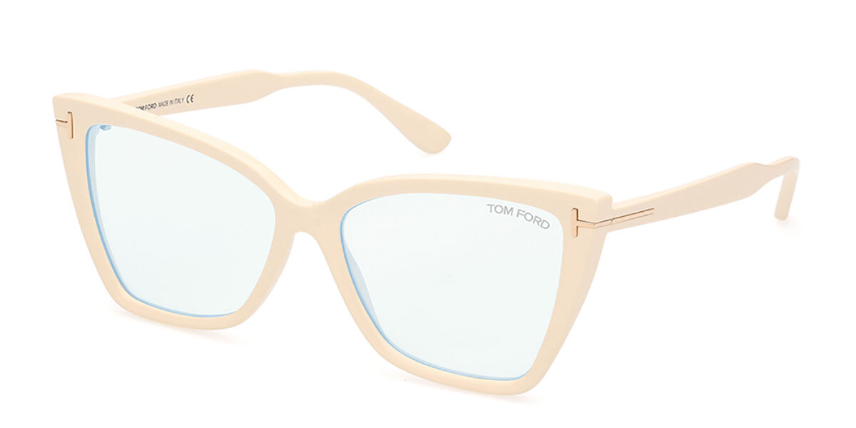 Image of Tom Ford FT5844-B Azules-Light Block 025 Gafas Recetadas para Mujer Blancas ESP