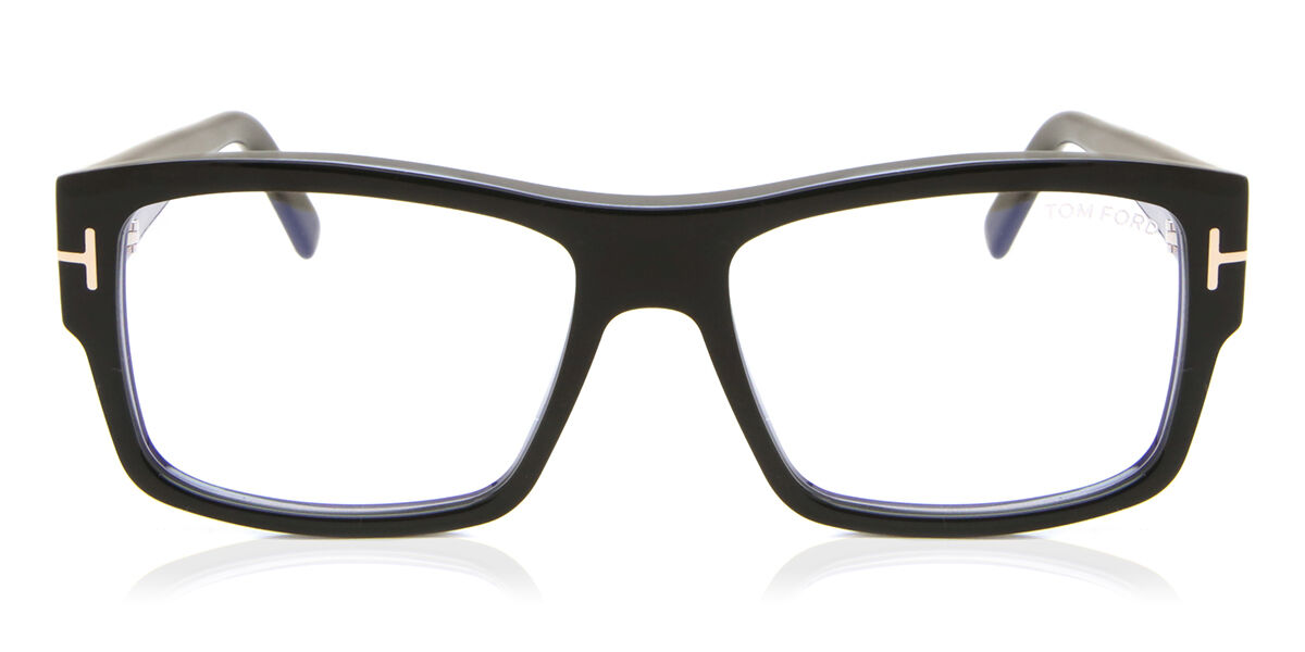 Image of Tom Ford FT5941-B Azuis-Light Block 001 Óculos de Grau Pretos Masculino PRT
