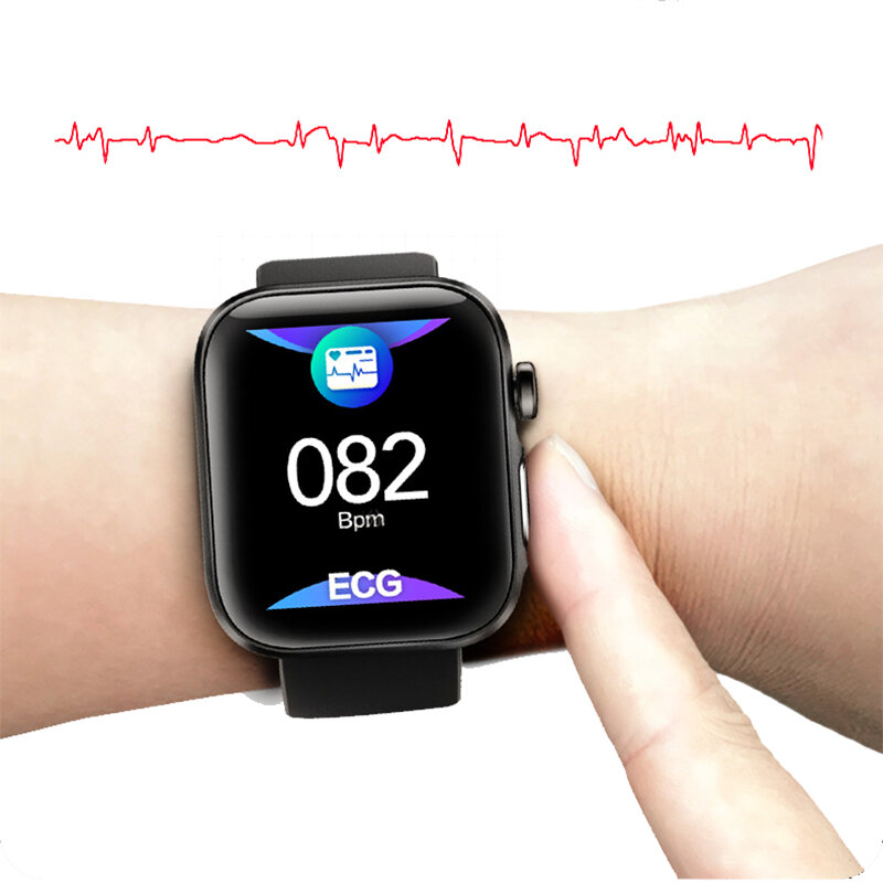 Image of [Touch ECG Monitor] Bakeey GT2 Heart Rate Blood Pressure Oxygen Monitor 10 Sport Modes Low Consumption Smart Watch