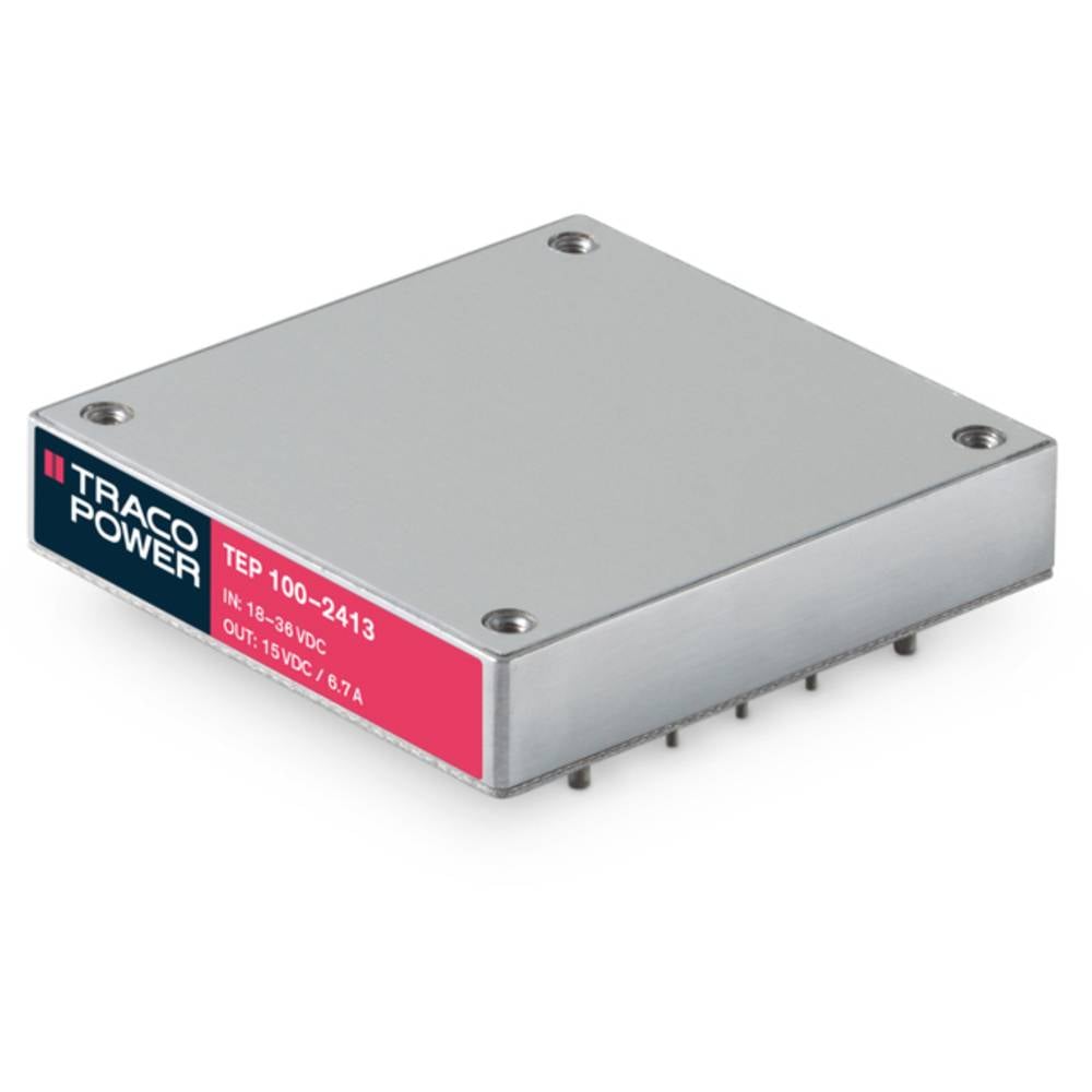 Image of TracoPower TEP 100-2410 DC/DC converter (component) 24 V DC 33 V DC 25 A 100 W No of outputs: 1 x Content 1 pc(s)