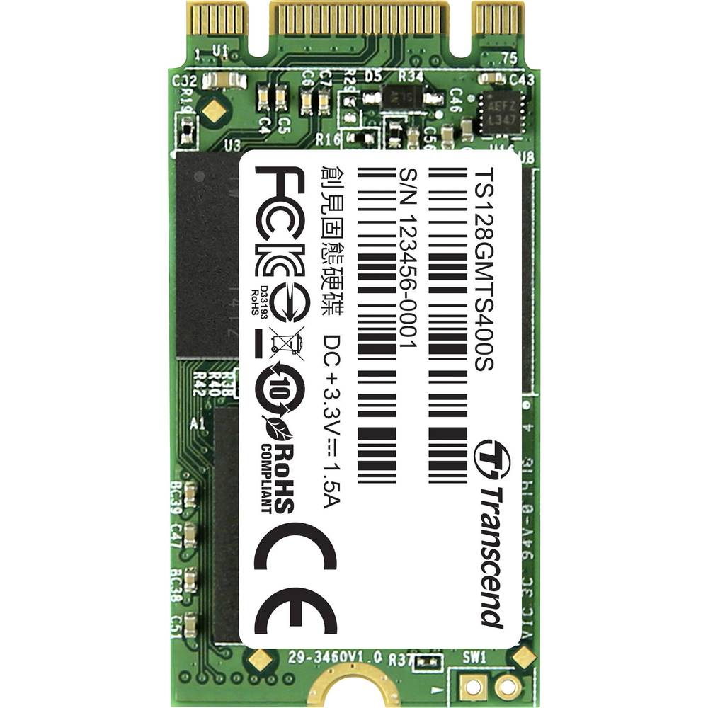 Image of Transcend 400S 128 GB SATA M2 internal SSD 2242 M2 SATA 6 Gbps Retail TS128GMTS400S