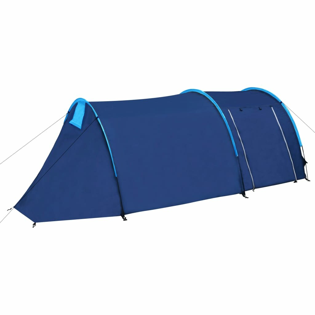 Image of [US Direct] Waterproof Camping Tent 2~4 Persons Tunnel Tent For Camping Hiking Travel Fibreglass Poles Blue