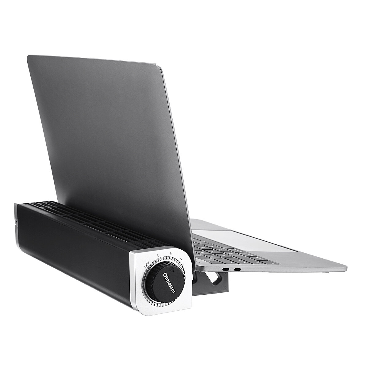 Image of USB Low Noise 3 Gears Wind Speed Adjustable Macbook Cooling Radiator with Laptop Stand Holder for 12-17 inch Notebook