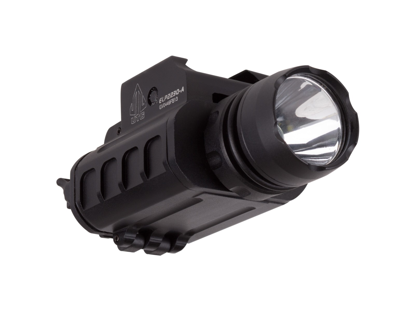 Image of UTG Tactical Pistol Flashlight 23mm CREE Q5 LED IRB Quick-Detach Lever Lock Weaver/Picatinny Mount ID 4717385551398