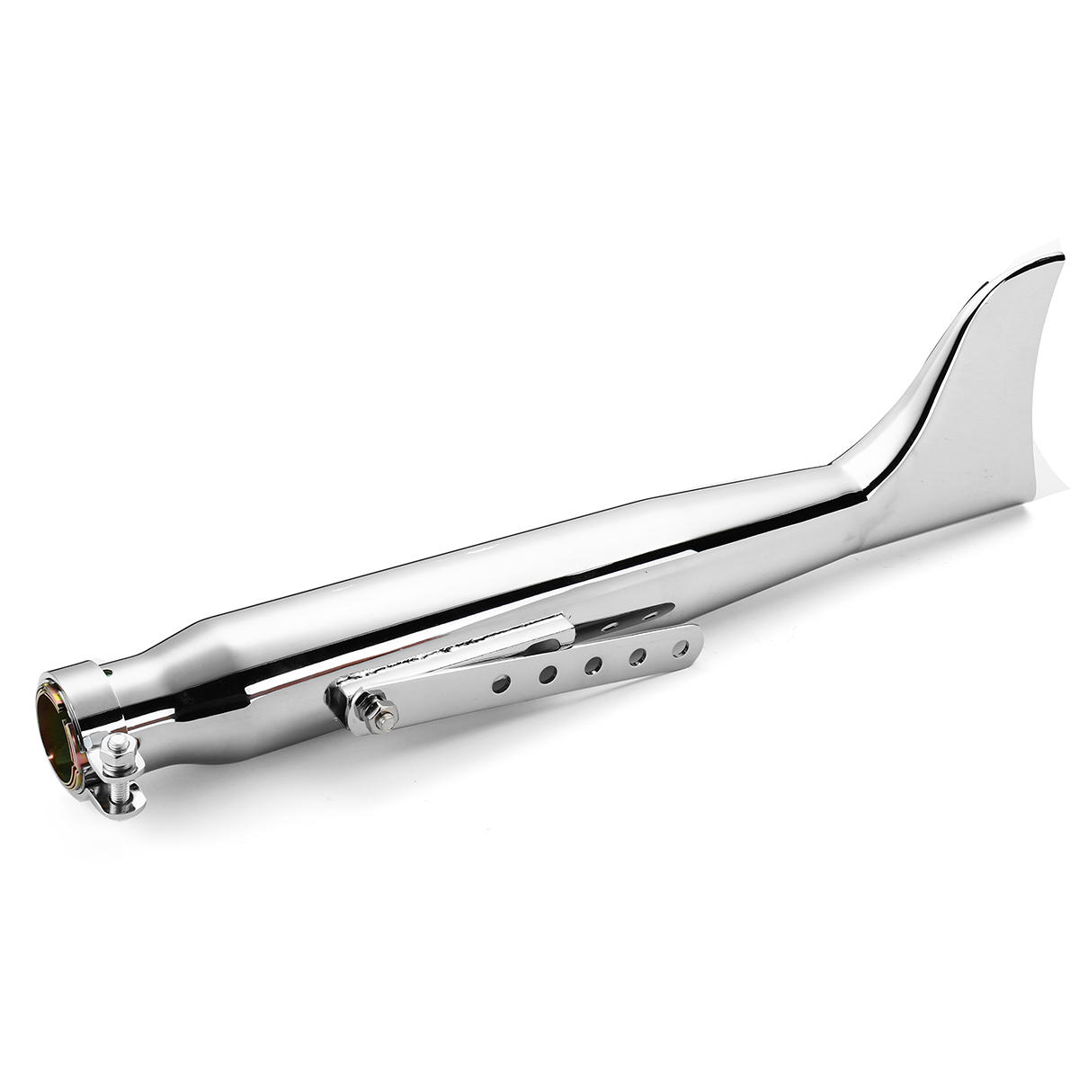 Image of Universal Motorcycle Fin Exhaust Muffler Pipe Silencer For Chopper Cafe Racer