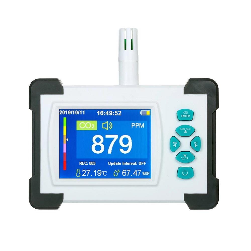 Image of Upgraded SR-510A Carbon Dioxide Monitor with Rechargeable Battery Portable CO2 Meter Tester CO2 Sensor with PDF Output F