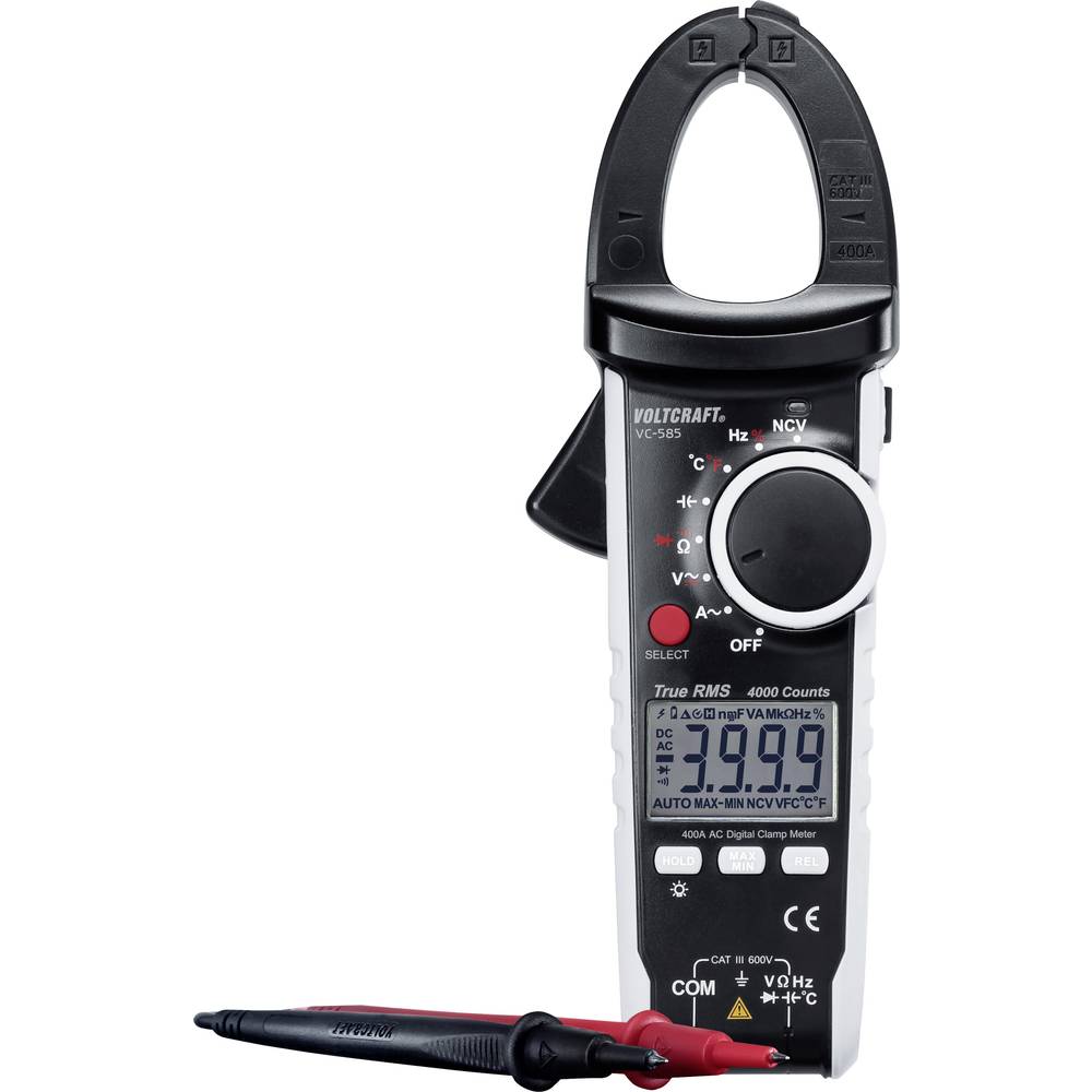 Image of VOLTCRAFT VC585 Clamp meter Digital CAT III 600 V Display (counts): 4000