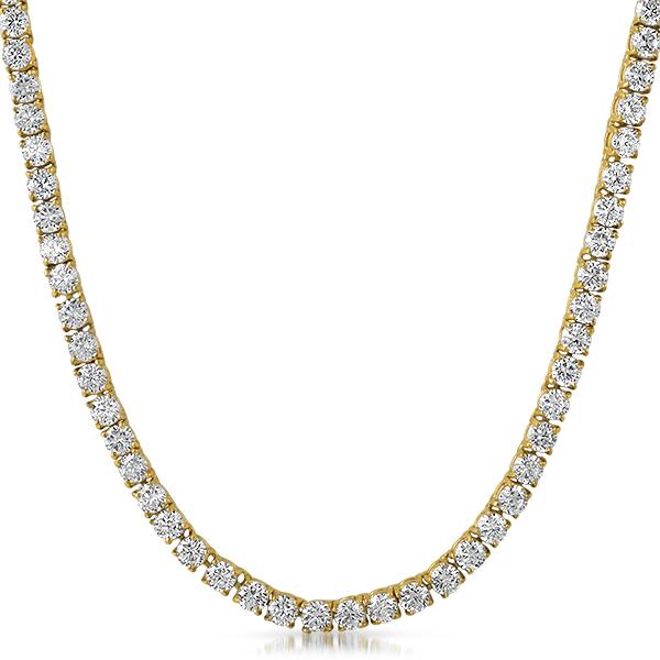 Image of VVS Tennis Chain Yellow Gold ID 29234883690538