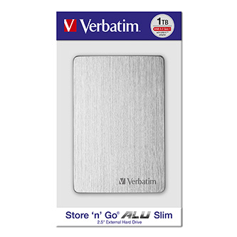 Image of Verbatim externí pevný disk StorenGo ALU Slim 25" USB 30 1TB 53663 stříbrný PL ID 411842