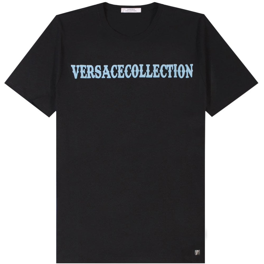 Image of Versace Collection Men's Logo Print T-shirt Black L