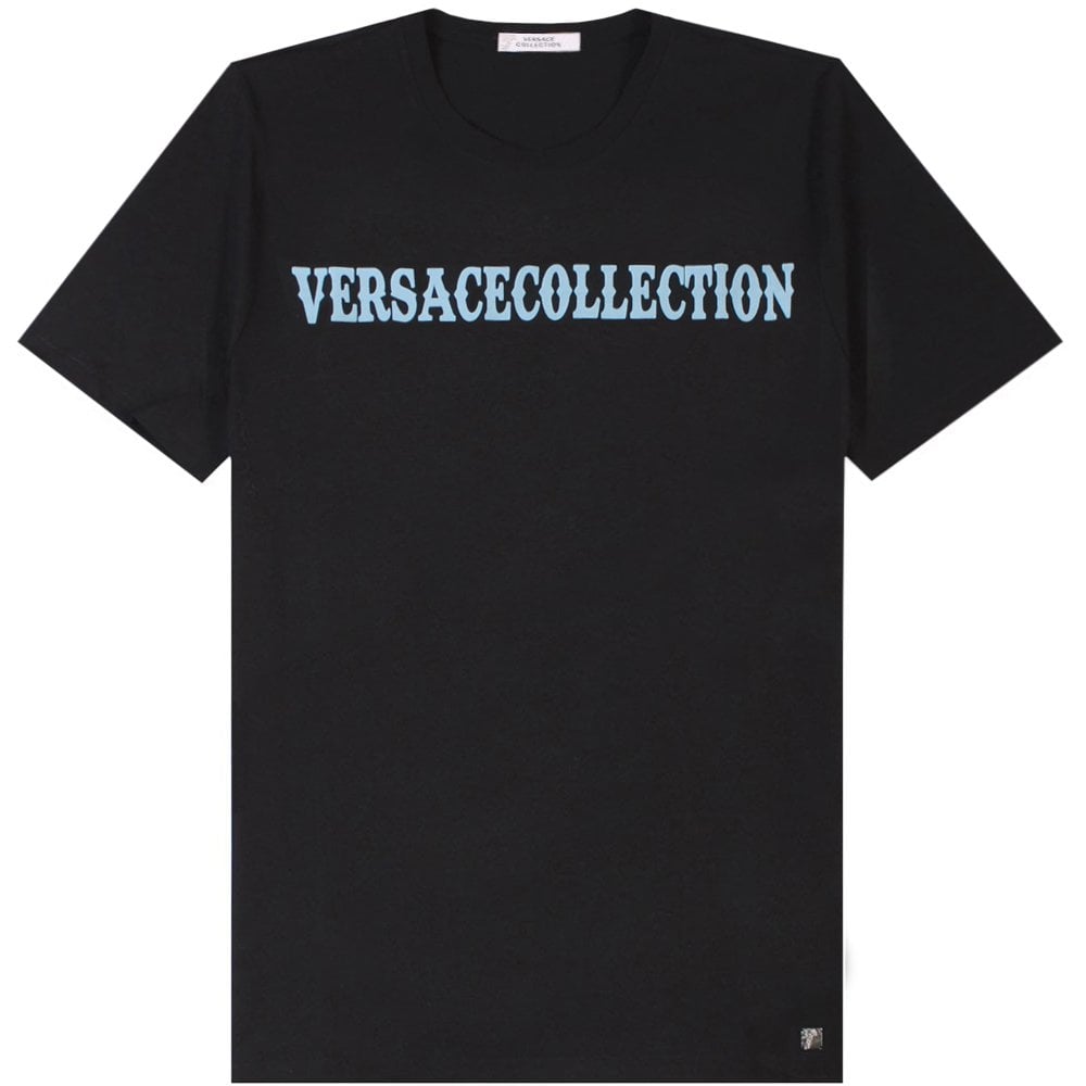 Image of Versace Collection Men's Logo Print T-shirt Black XL