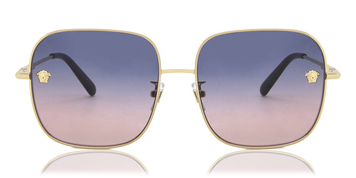 Image of Versace VE2246D Asian Fit 1002I6 Óculos de Sol Dourados Feminino PRT