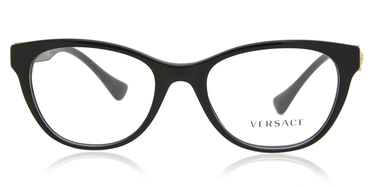 Image of Versace VE3330 GB1 Óculos de Grau Pretos Feminino BRLPT