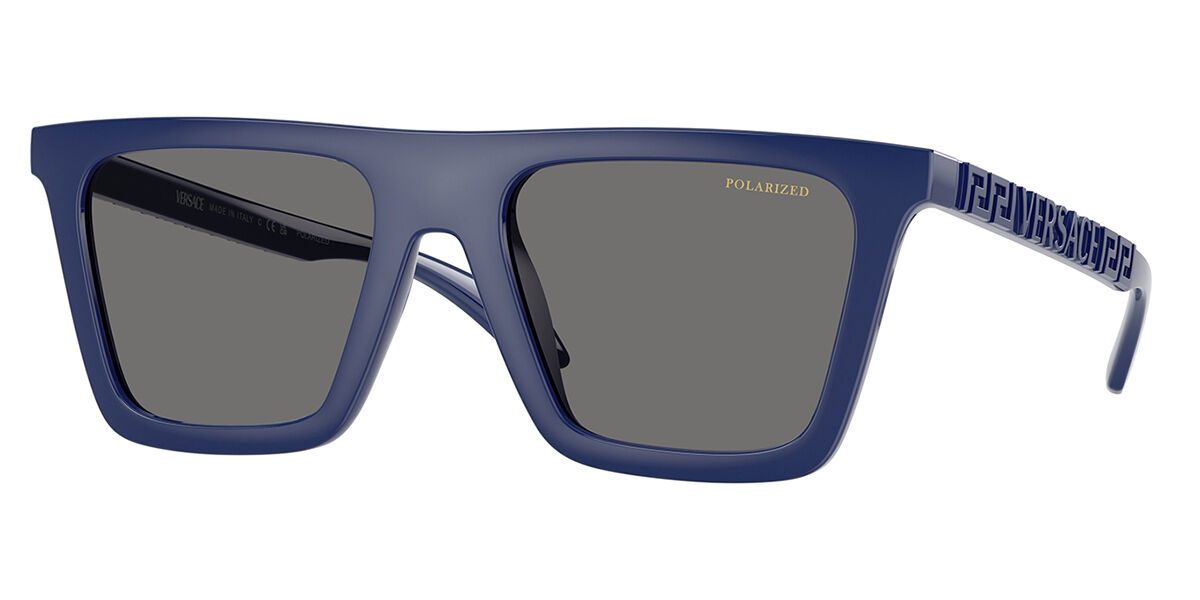 Image of Versace VE4468U Polarized 545081 53 Lunettes De Soleil Homme Bleues FR