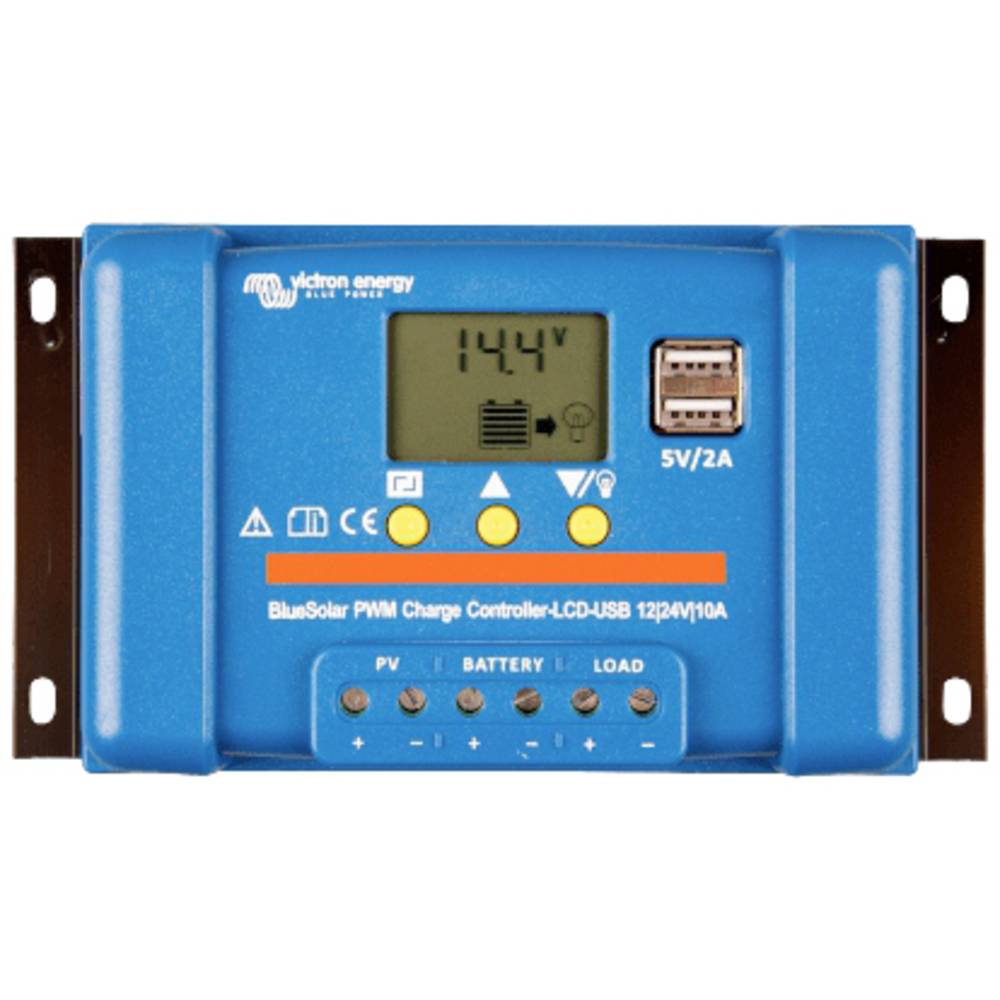 Image of Victron Energy Blue-Solar PWM-LCD&USB Charge controller PWM 12 V 24 V 20 A
