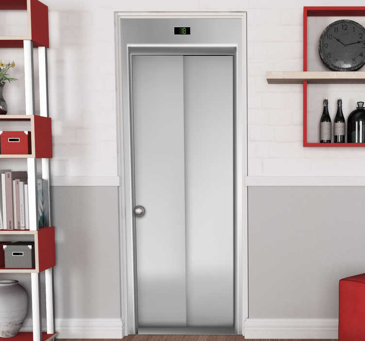 Image of Vinilo adhesivo de puerta de ascensor