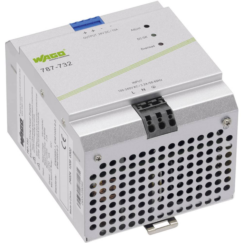 Image of WAGO EPSITRONÂ® ECO POWER 787-732 Rail mounted PSU (DIN) 24 V DC 10 A 240 W No of outputs:1 x Content 1 pc(s)