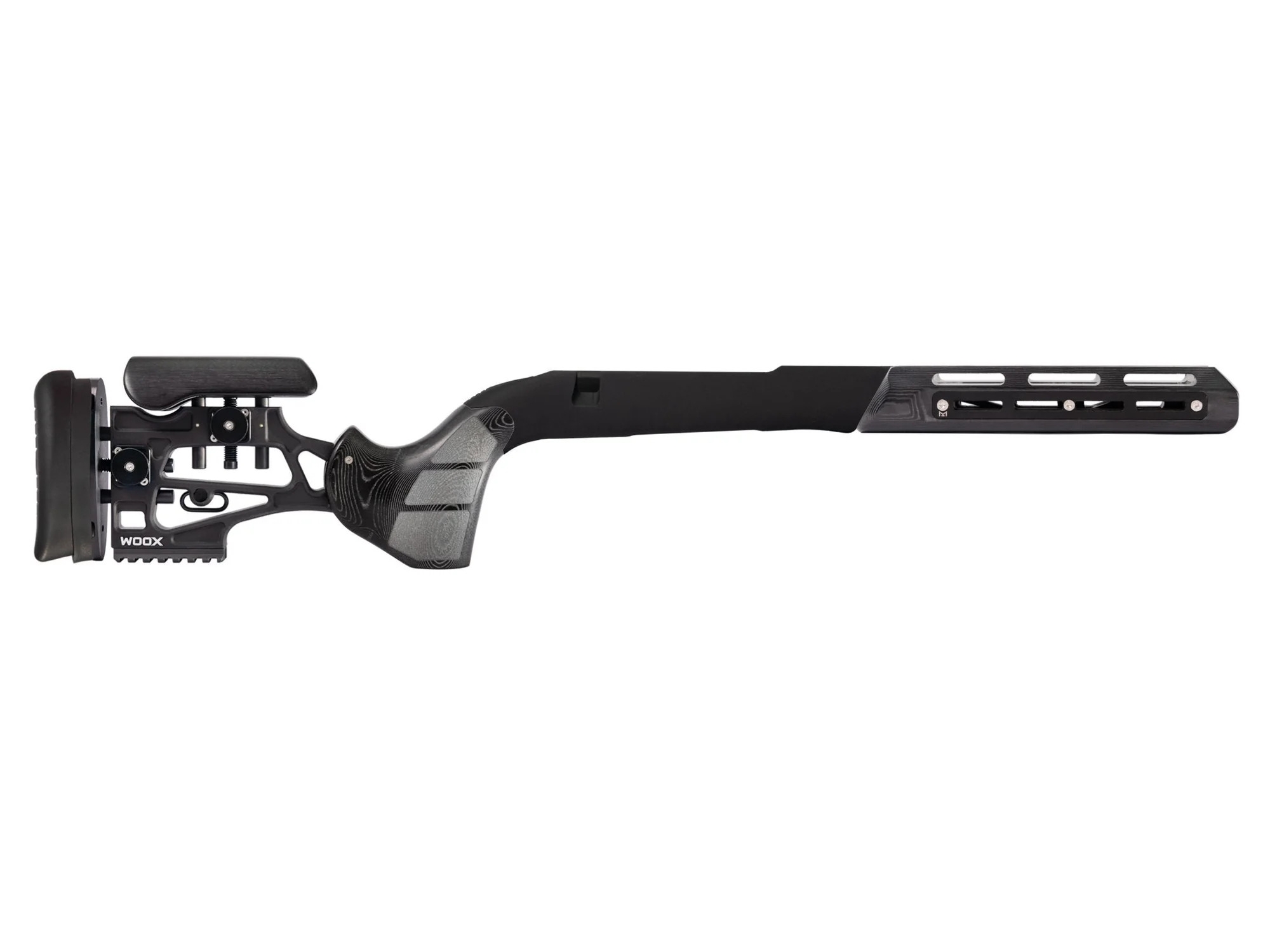 Image of WOOX Furiosa Rifle Chassis RM700 DBM Micarta Black ID 810069391175