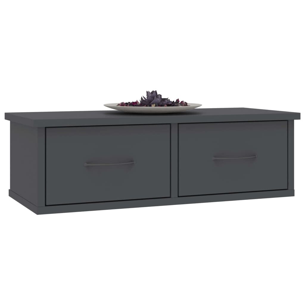 Image of Wall-mounted Drawer Shelf Gray 236"x102"x72" Chipboard