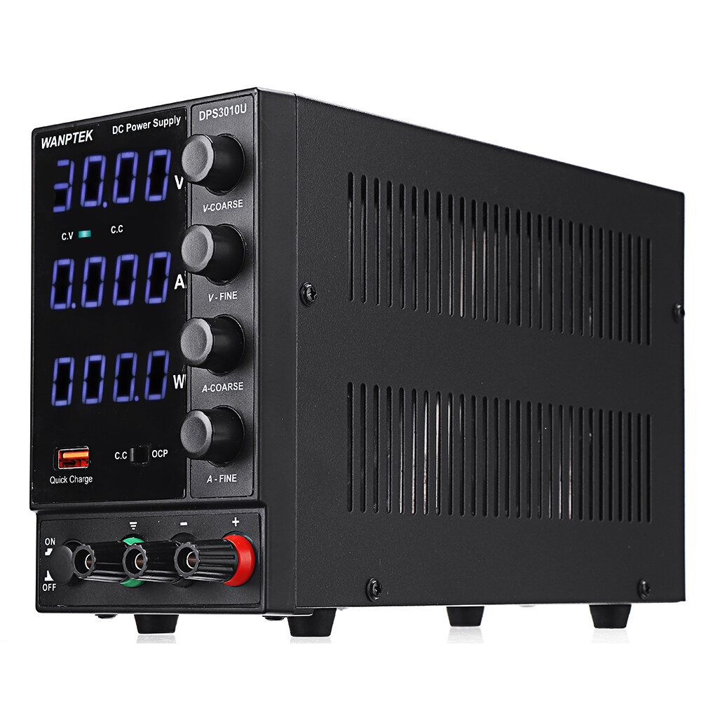 Image of Wanptek DPS3010U 110V/220V 4 Digits Adjustable DC Power Supply 0-30V 0-10A 300W USB Fast Charging Laboratory Switching P