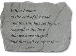 Image of When I Come To The End Of The Road Memorial Stone