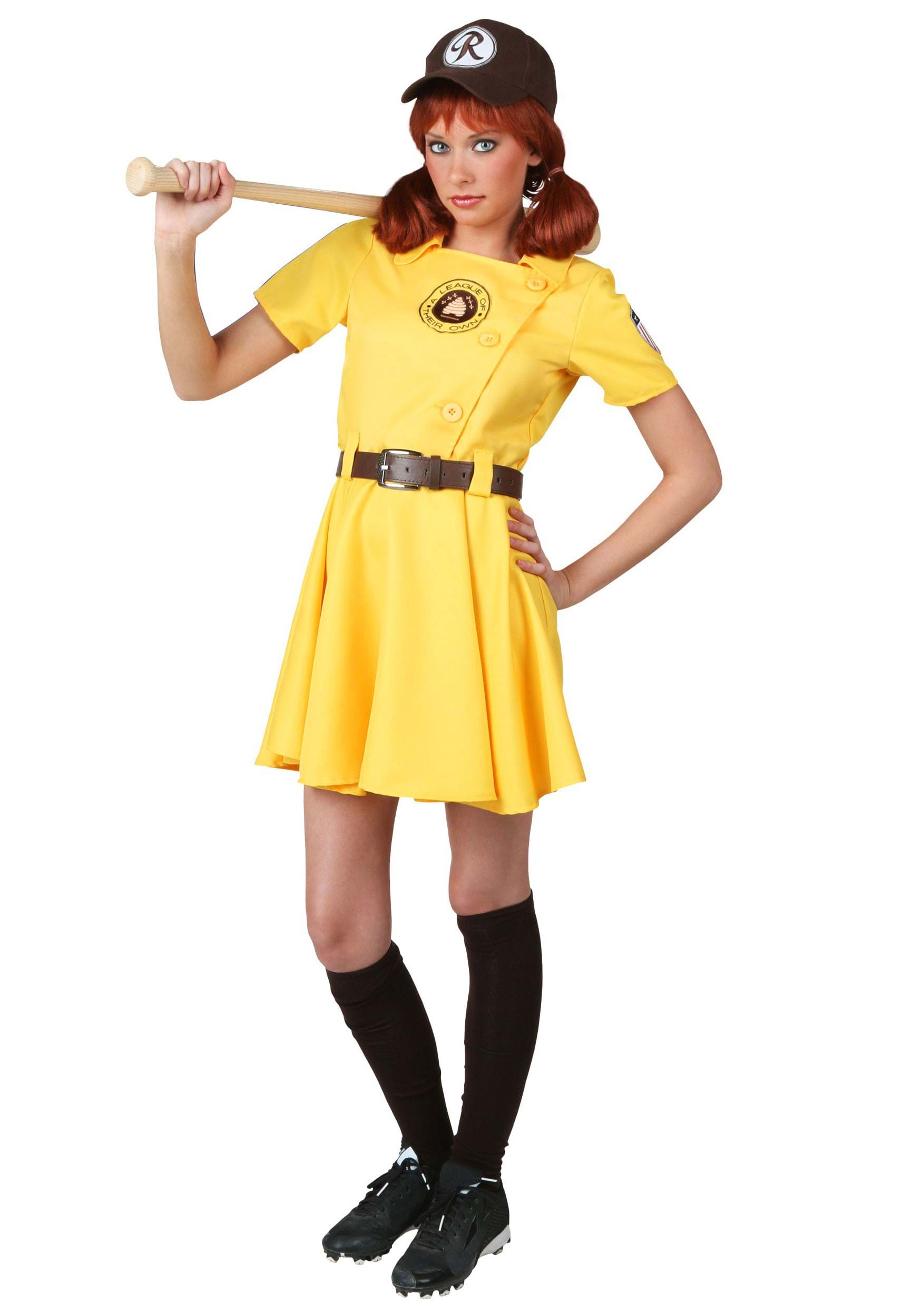 Image of Women's A League of Their Own Kit Baseball Uniform Costume | Exclusive Costumes ID LEA8302AD-L