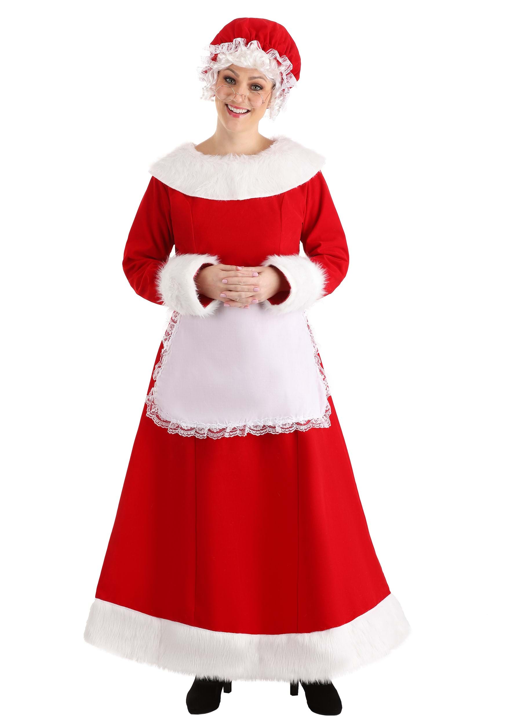 Image of Women's Deluxe Mrs Claus Costume | Christmas Costume ID FUN2056AD-S