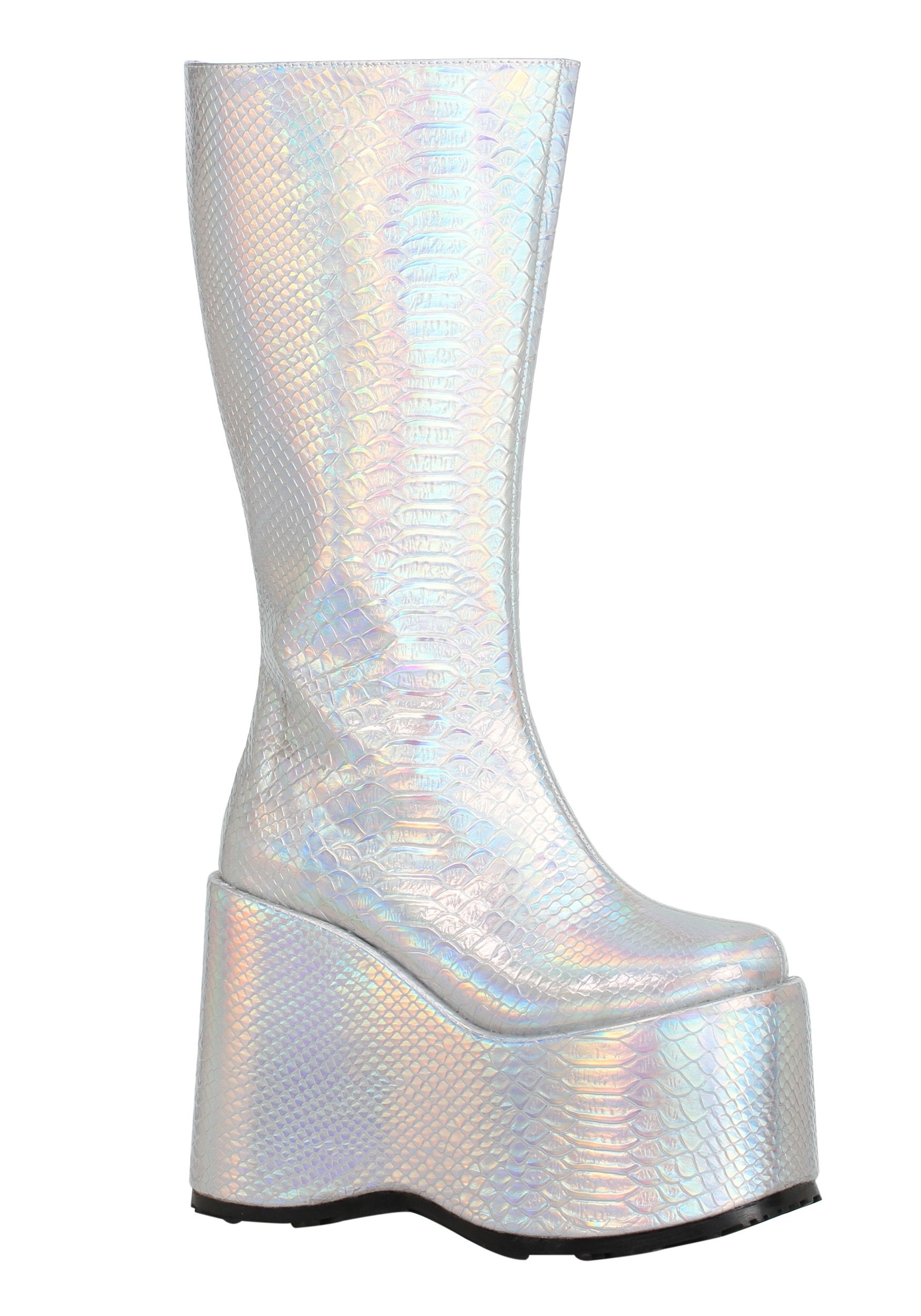 Image of Womens Holographic Silver Galactic Boots ID EE500-AMARASL-7