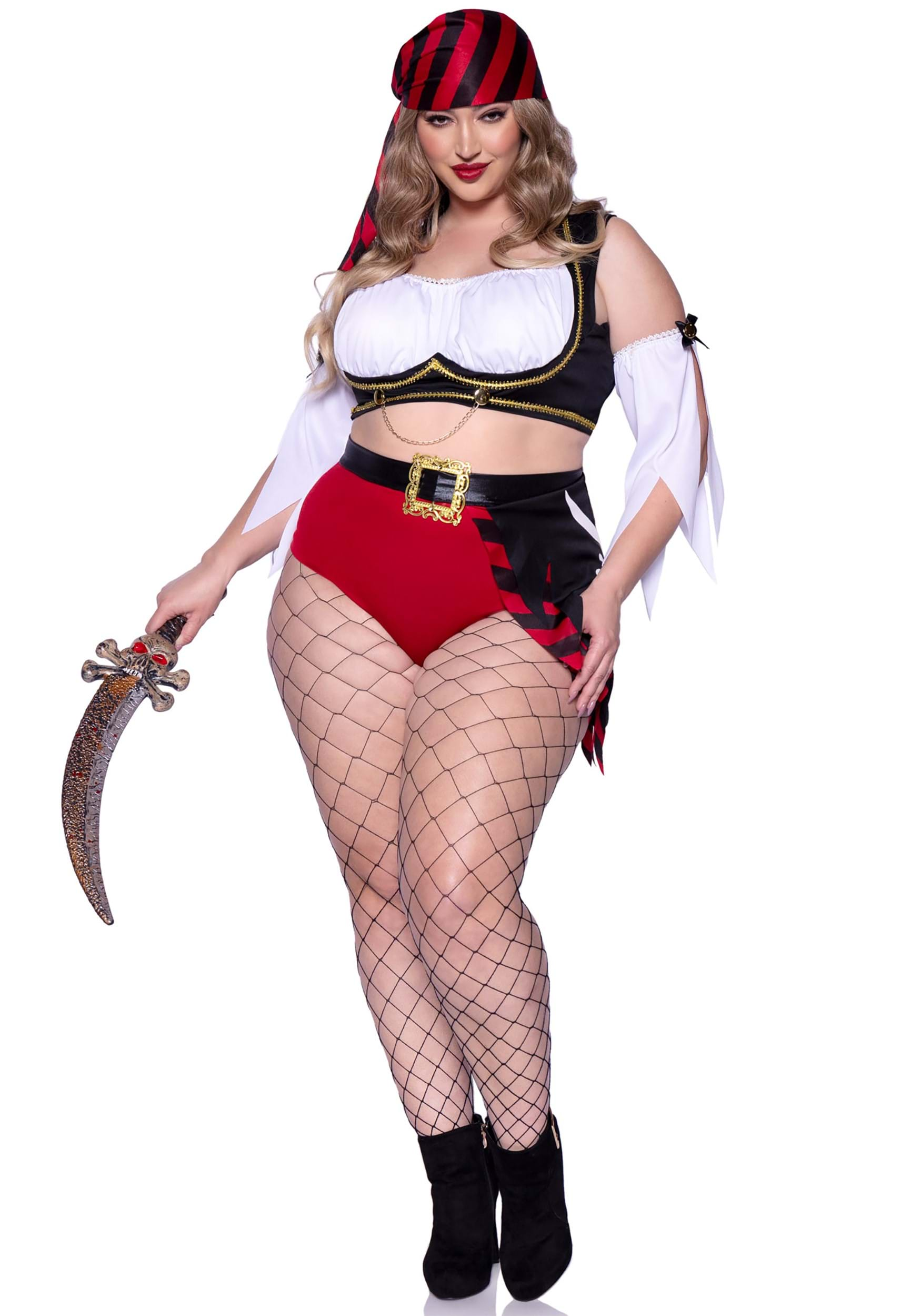 Image of Women's Plus Sexy Wicked Pirate Wench Costume ID LE86906X-3X/4X