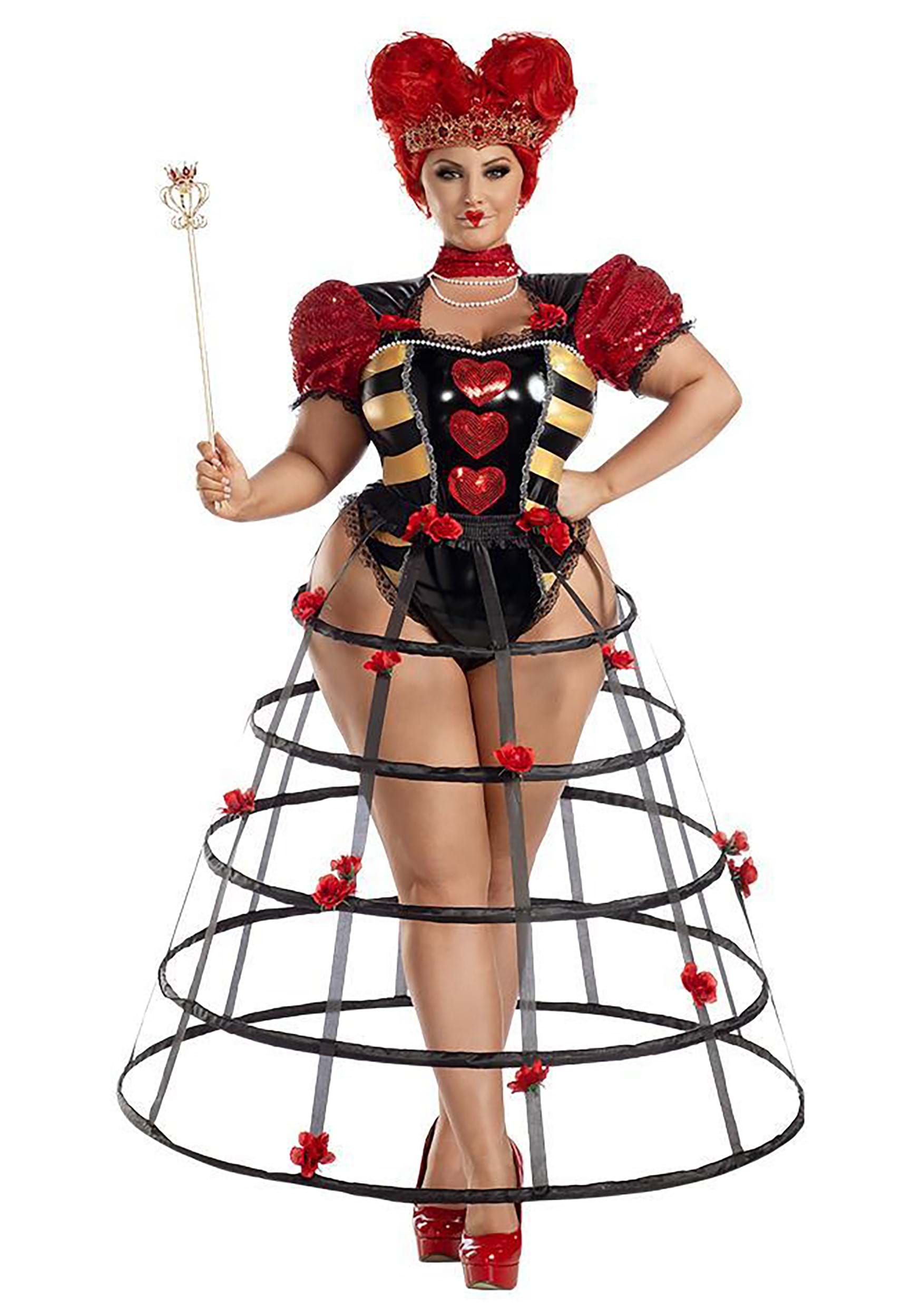 Image of Women's Plus Size Caged Heart Queen Costume ID PKPK2150XL-2X
