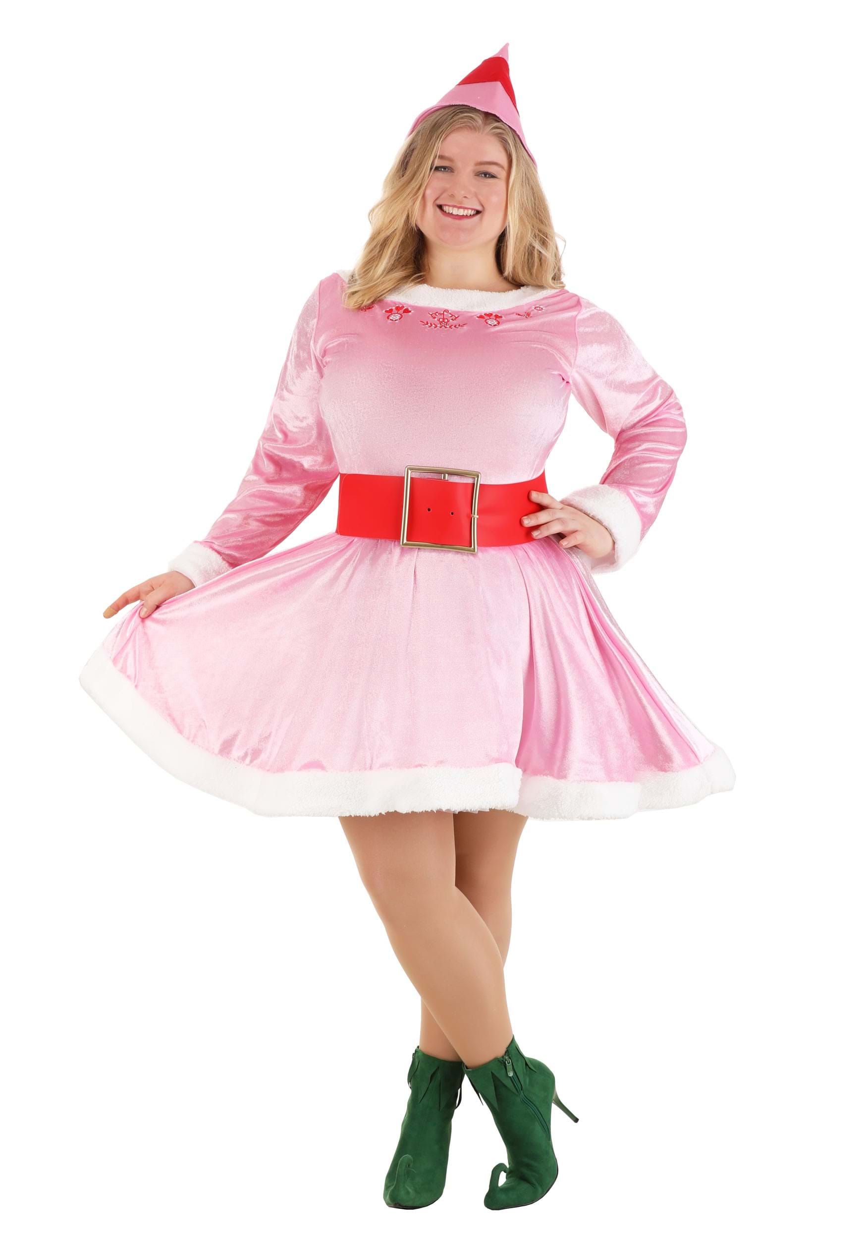Image of Women's Plus Size Elf Jovie Pink Costume ID JLJLF1057PL-3X