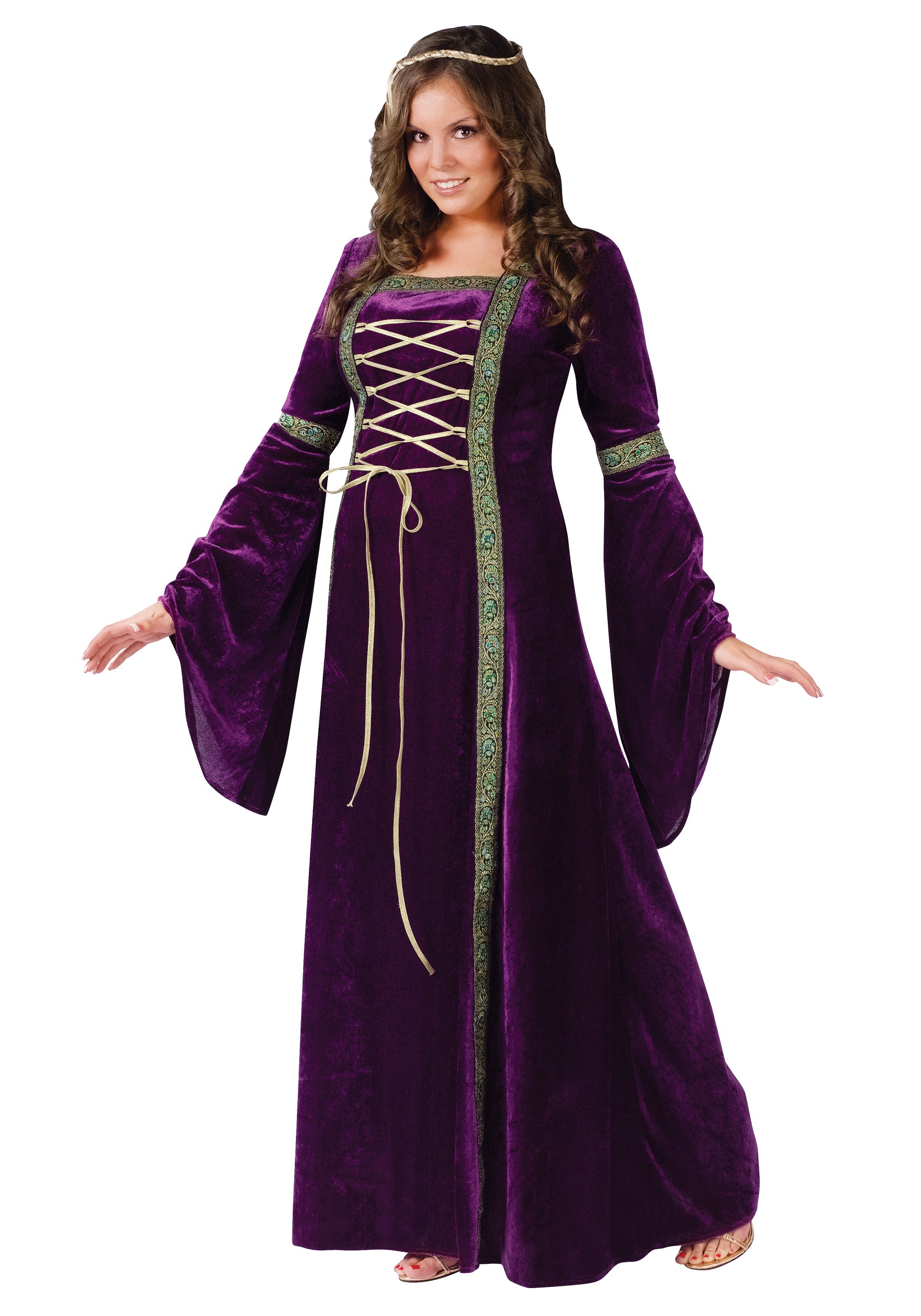 Image of Women's Plus Size Renaissance Lady Costume | Decade Costumes ID FU110015-5X