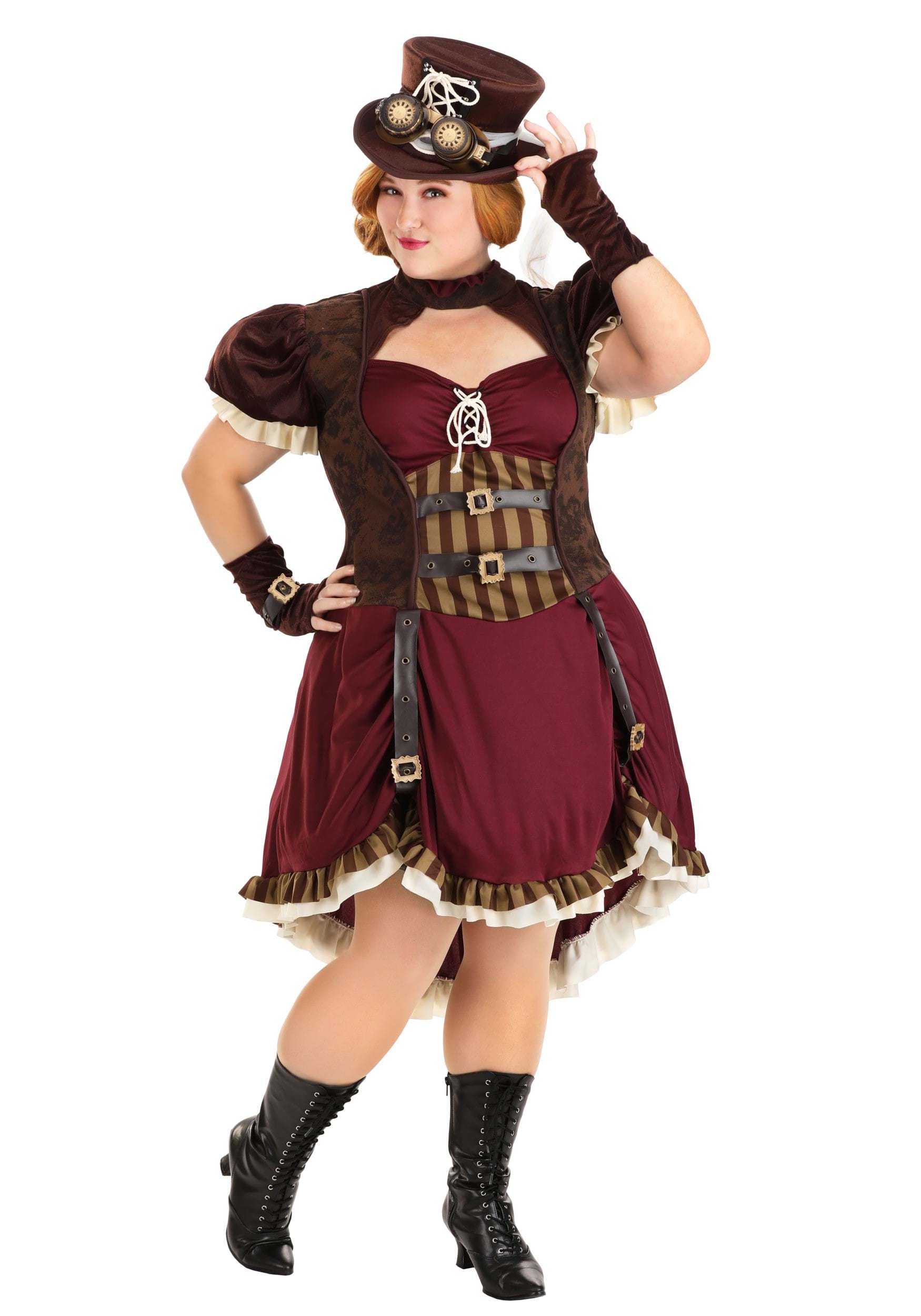 Image of Women's Plus Size Steampunk Lady Costume | Decade Costumes ID CA01281PLUS-1X