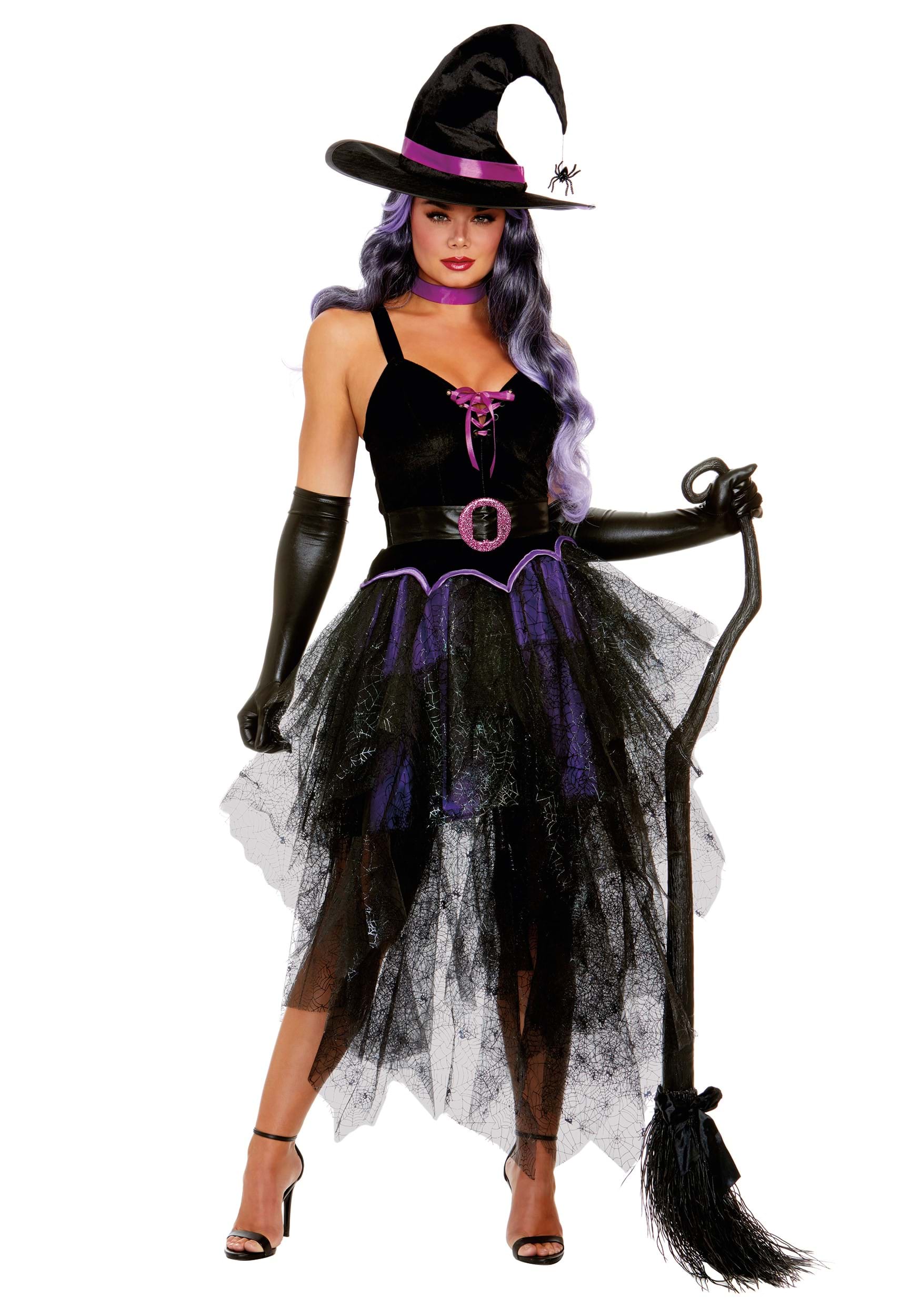 Image of Women's Purple Sexy Witch Costume ID DR12018-M