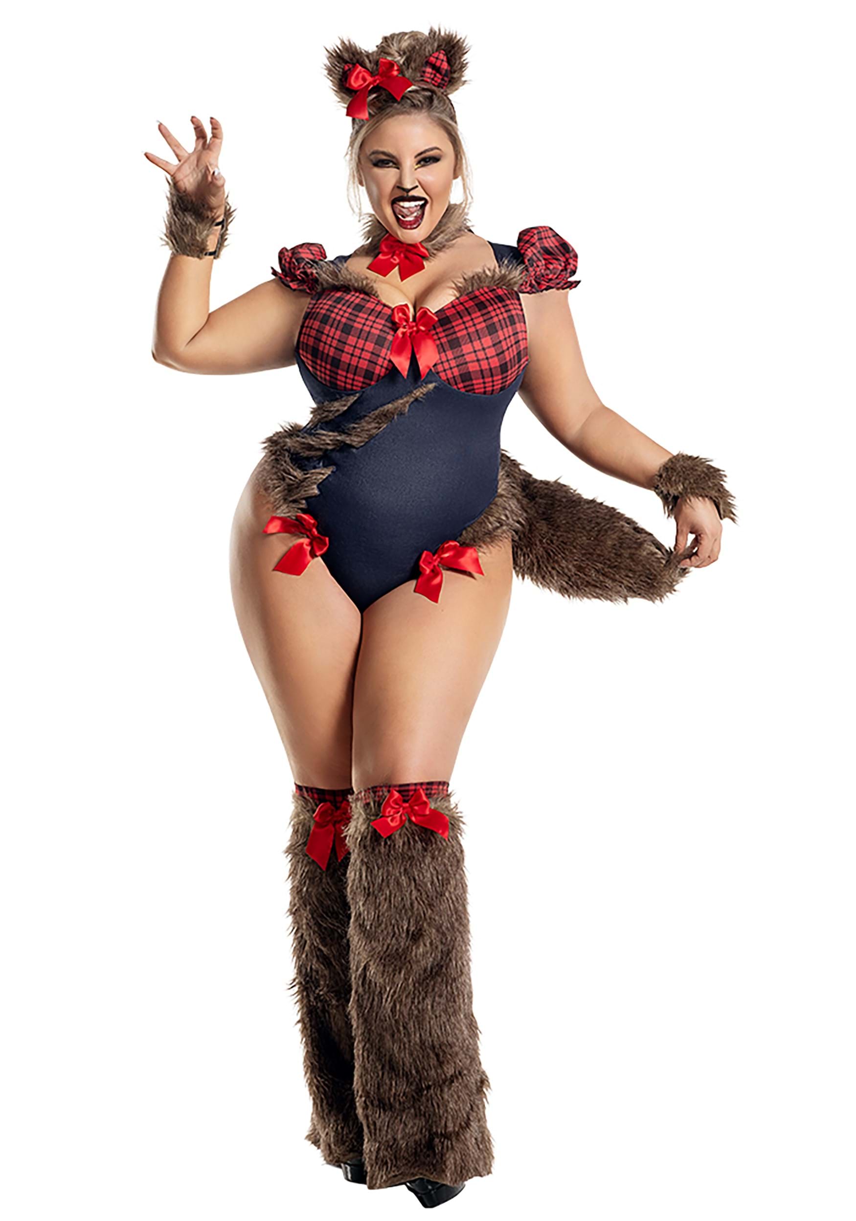 Image of Women's Sexy Plus Size Werebabe Costume ID PKPK2248XL-4X