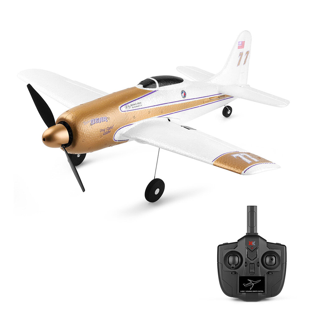 Image of XK A260 Rarebear F8F Fighter 380mm Wingspan 24GHz 4CH 3D/6G System EPP RC Airplane Beginner RTF