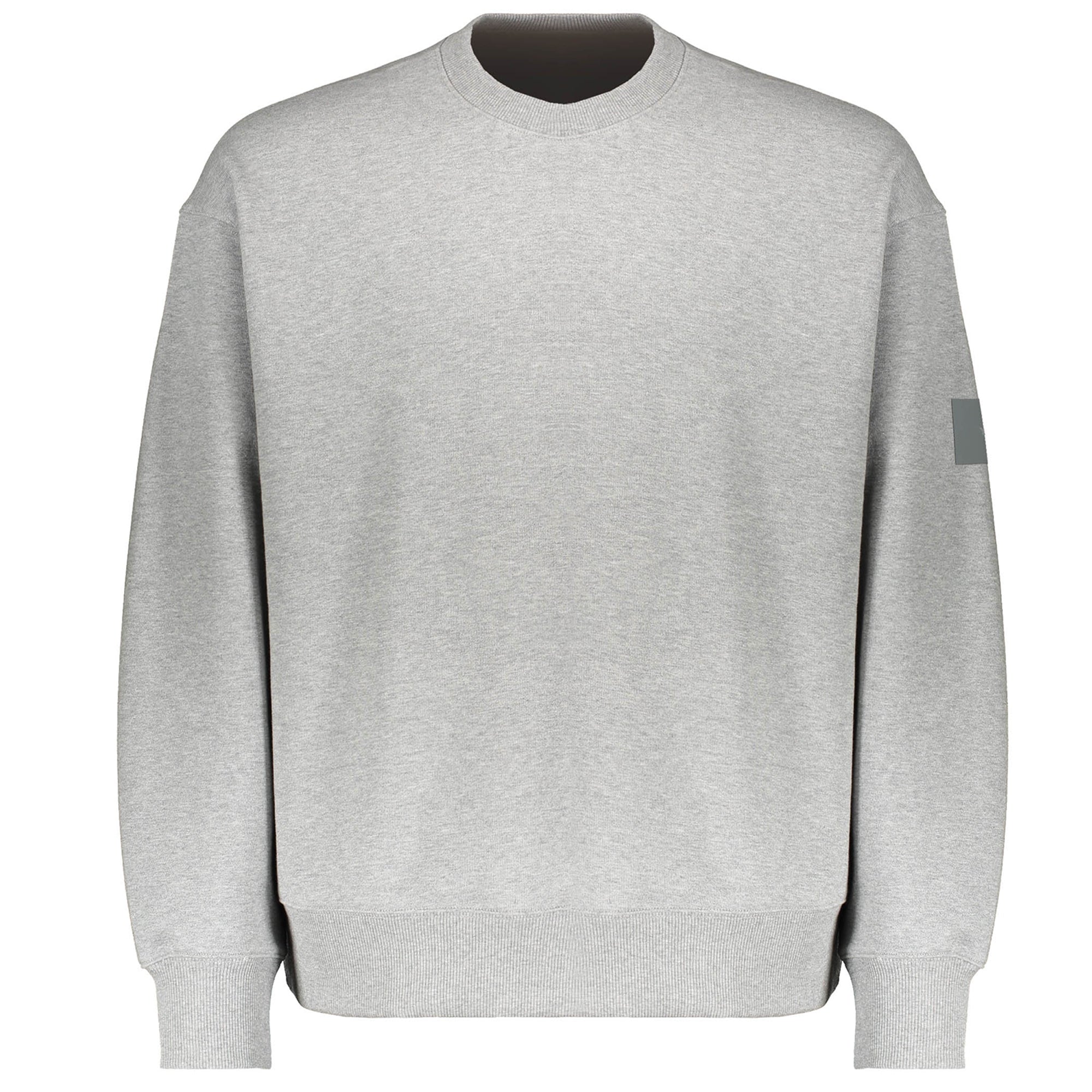 Image of Y-3 Mens Organic Terry Crew Neck Sweater Grey Medium