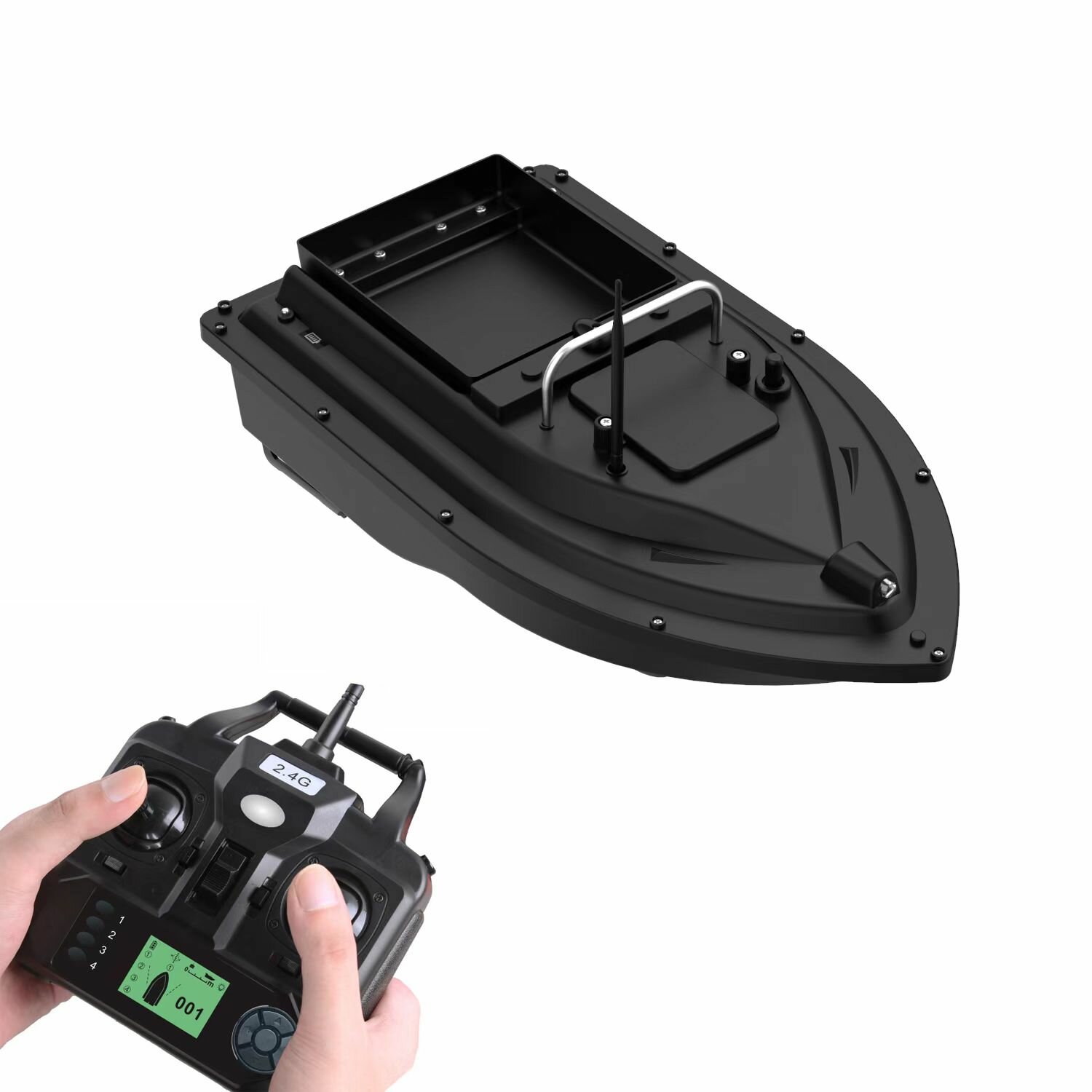 Image of ZANLURE D16B GPS Function Fishing Bait Boat Smart Remote Control Fishing Boat 24G 500M 2KG Load Remote Control LCD Disp