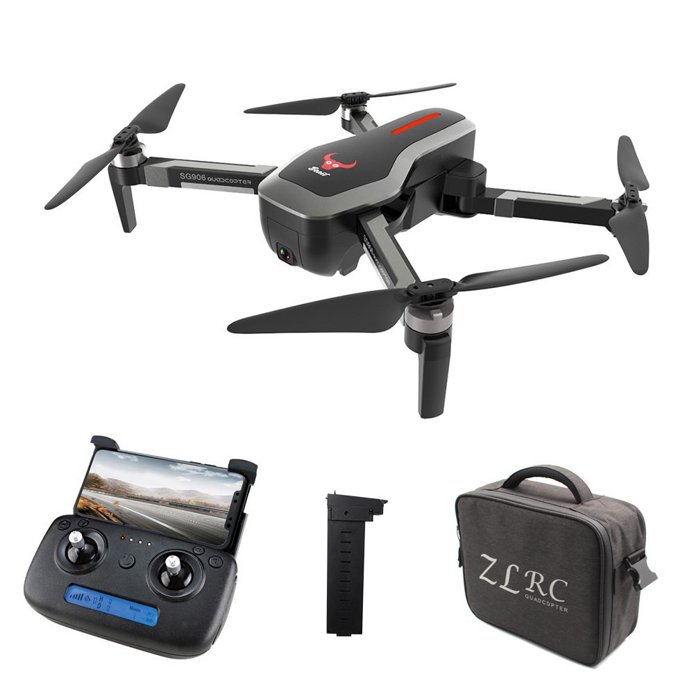 Image of ZLRC SG906 Beast 4K Dual GPS 5G WiFi FPV Foldable RC Drone Optical Flow Positioning RTF Black - Two Batteries with Bag