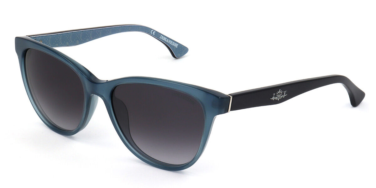 Image of Zadig & Voltaire SZV005 03GG 53 Lunettes De Soleil Homme Bleues FR