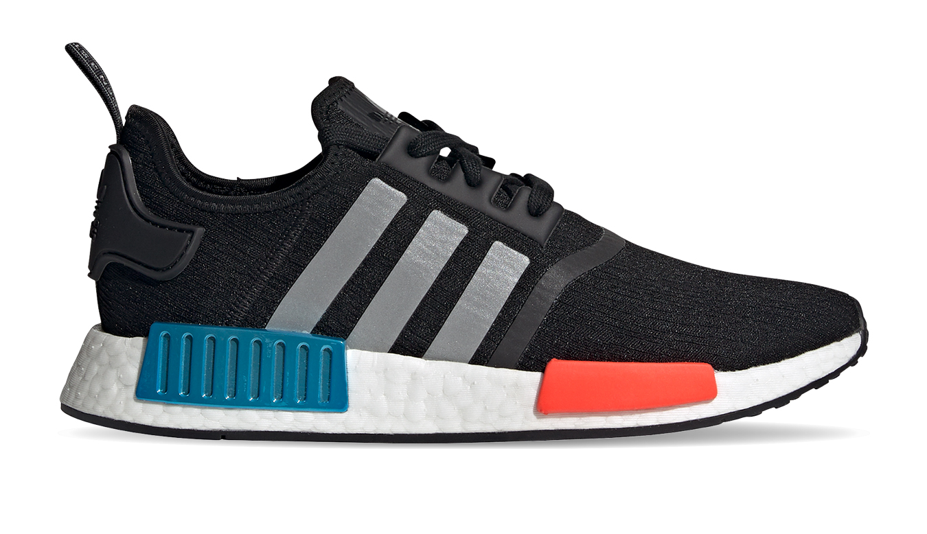 Image of adidas NmdR1 Core Black/Silver Met/Solar Red IT