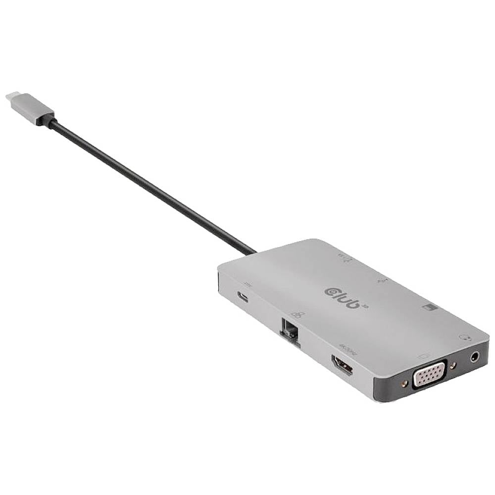 Image of club3D CSV-1594 9 ports USB 31 hub (1st Gen) + built-in Ethernet piort + built-in SD card reader + USB C connector