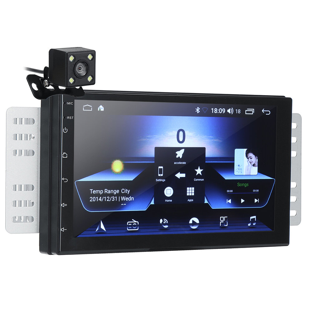 Image of iMars 7 Inch 2 Din for Android 80 Car Stereo Radio MP5 Player 25D Screen GPS WIFI bluetooth FM with Rear Camera