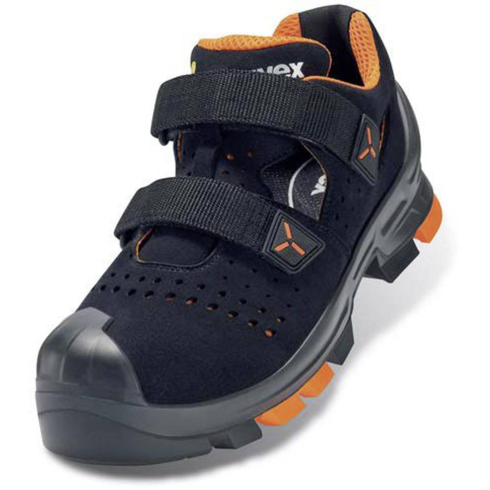 Image of uvex 2 6500244 ESD Safety work sandals S1P Shoe size (EU): 44 Black Orange 1 Pair