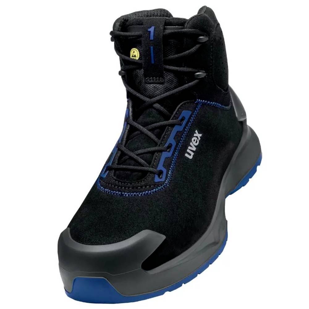 Image of uvex S2 PUR W11 6815835 Safety work boots S2 Shoe size (EU): 35 Black Blue 1 Pair