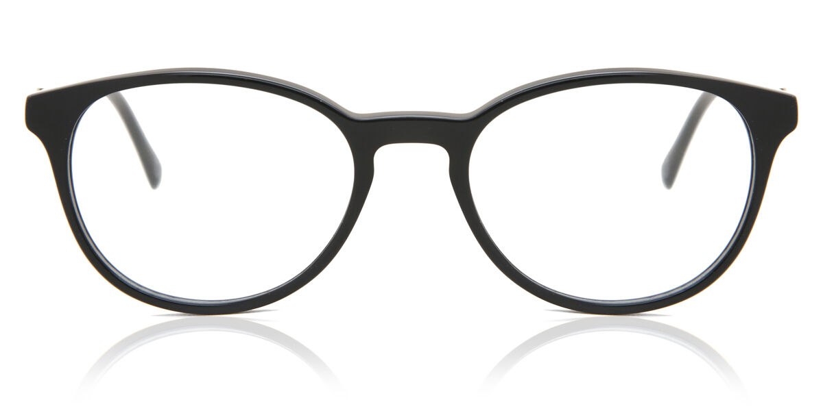 Image of Óculos de Grau Feminino Oval Aro Cheio Plástico Pretos - Luz Anti Azul - SmartBuy Collection PRT