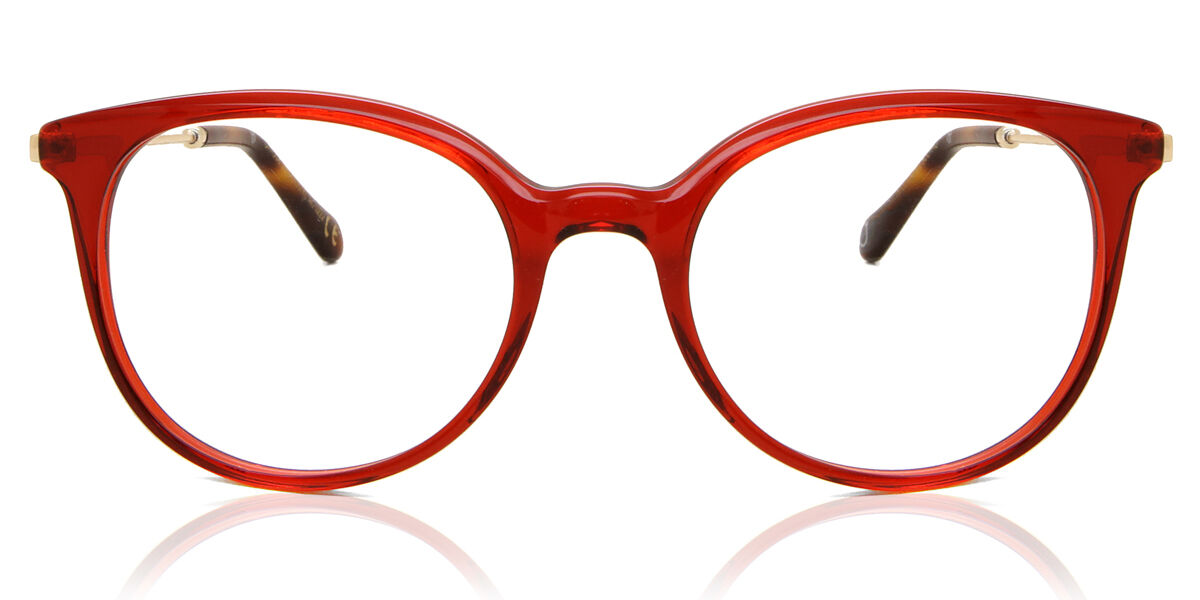 Image of Óculos de Grau Feminino Oval Aro Cheio Plástico Vermelhos - Luz Anti Azul - SmartBuy Collection PRT