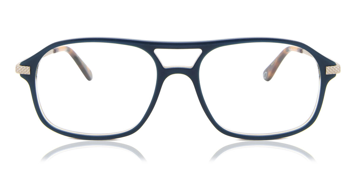 Image of Óculos de Grau Masculino Pilot Aro Cheio Plástico Azuis - Luz Anti Azul - SmartBuy Collection PRT